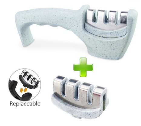 3-Stage Knife Sharpener – Restore Dull Blades in Seconds (Safe & Easy)