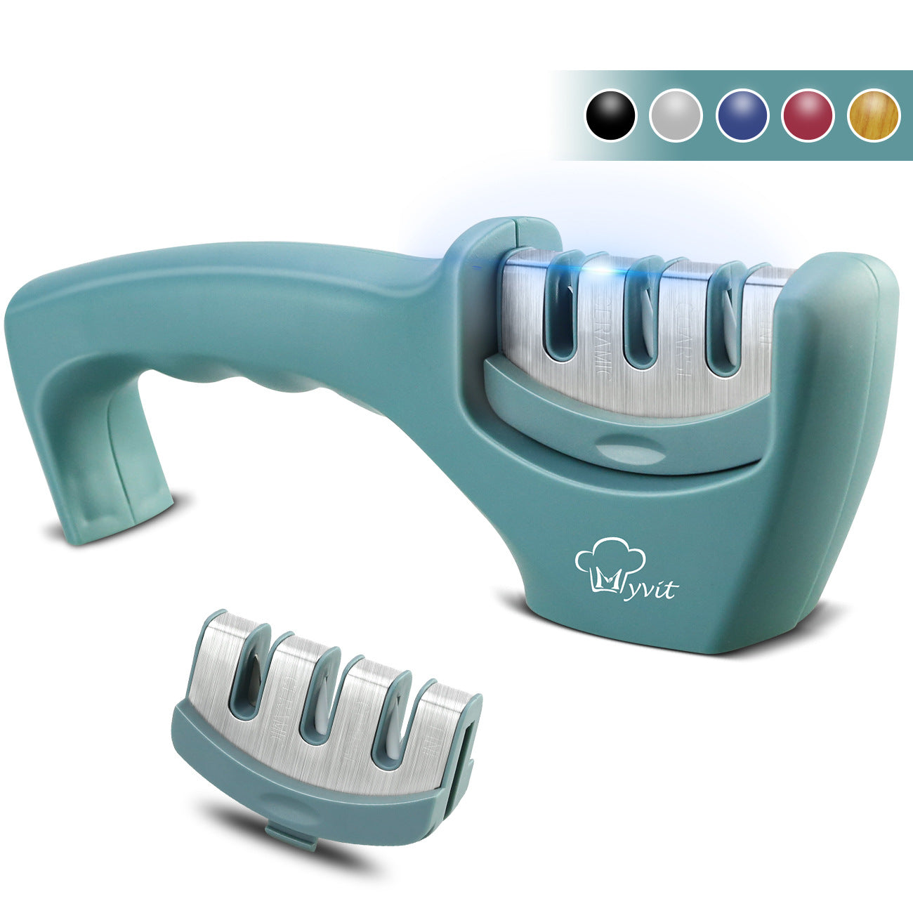 3-Stage Knife Sharpener – Restore Dull Blades in Seconds (Safe & Easy)