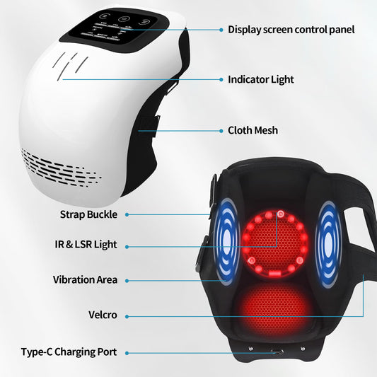 Heated Knee Massager – Rechargeable Vibration Therapy for Comfort & Relaxation