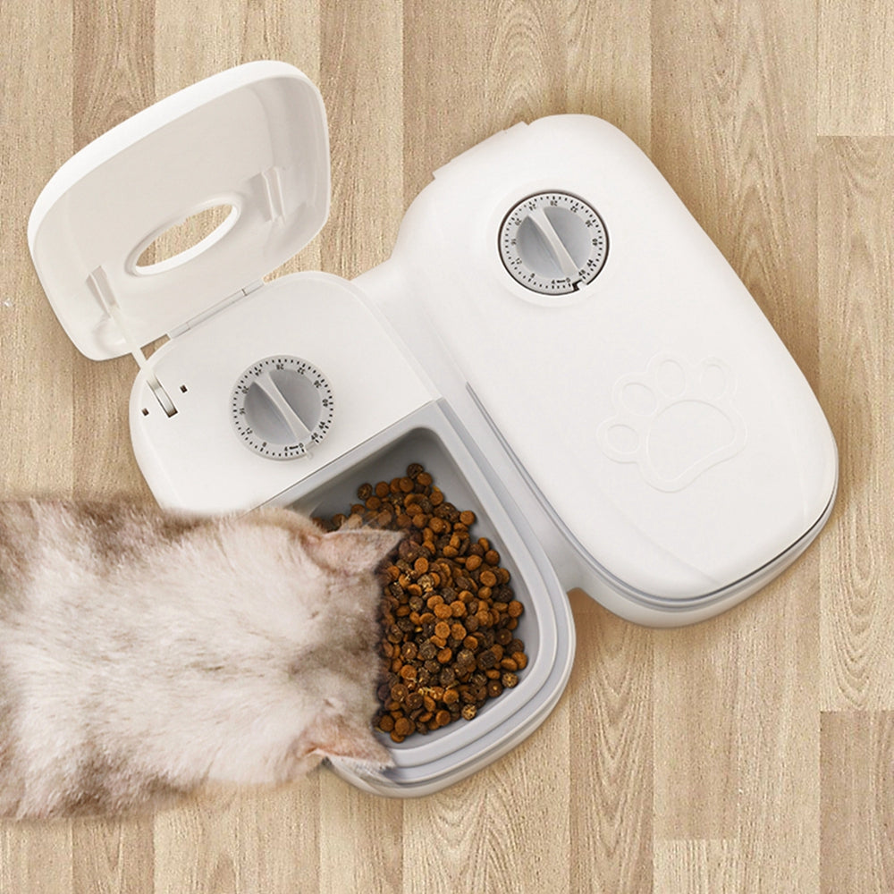Automatic Pet Feeder – Smart Timer Food Dispenser for Cats & Dogs | Stainless Steel Bowl