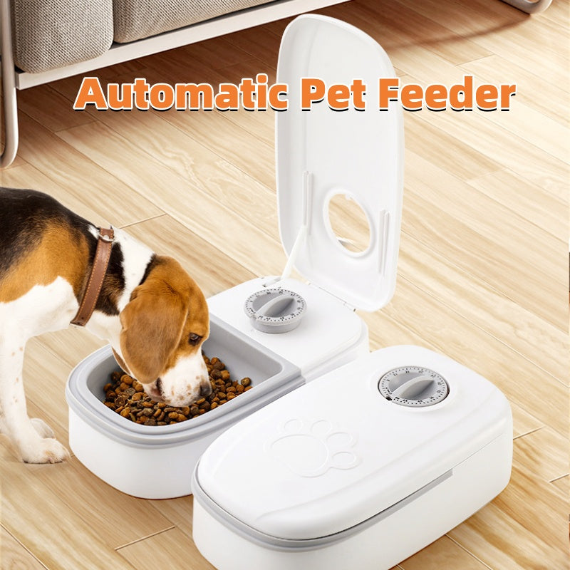 Automatic Pet Feeder – Smart Timer Food Dispenser for Cats & Dogs | Stainless Steel Bowl